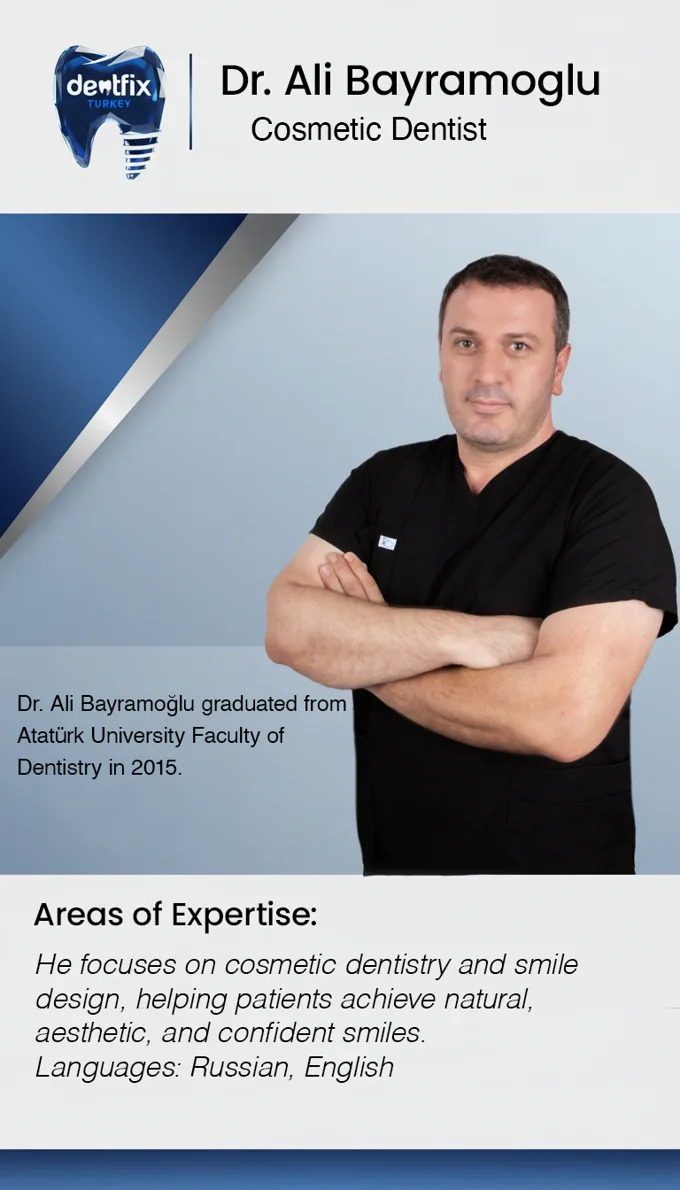 Dr. Ali Bayramoğlu — Dentista estético en Dentfix Estambul